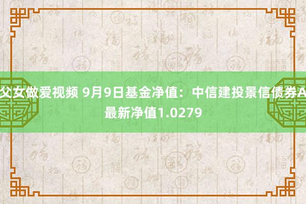 父女做爱视频 9月9日基金净值：中信建投景信债券A最新净值1.0279