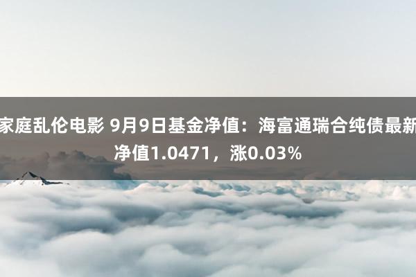 家庭乱伦电影 9月9日基金净值：海富通瑞合纯债最新净值1.0471，涨0.03%