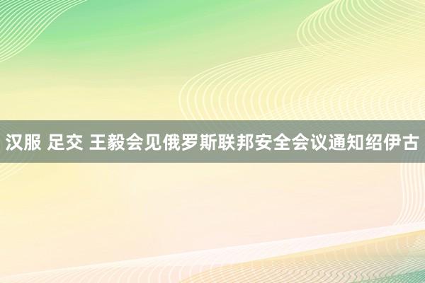 汉服 足交 王毅会见俄罗斯联邦安全会议通知绍伊古