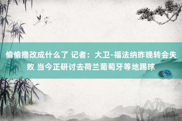 偷偷撸改成什么了 记者：大卫-福法纳昨晚转会失败 当今正研讨去荷兰葡萄牙等地踢球