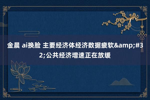 金晨 ai换脸 主要经济体经济数据疲软&#32;公共经济增速正在放缓