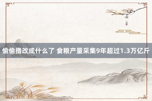 偷偷撸改成什么了 食粮产量采集9年超过1.3万亿斤