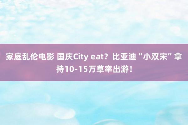 家庭乱伦电影 国庆City eat？比亚迪“小双宋”拿持10-15万草率出游！