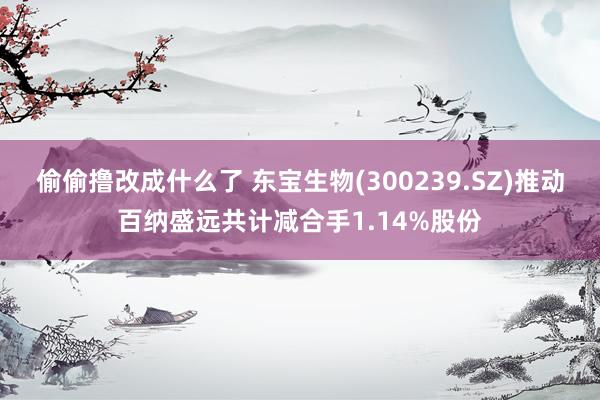 偷偷撸改成什么了 东宝生物(300239.SZ)推动百纳盛远共计减合手1.14%股份