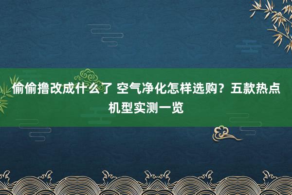 偷偷撸改成什么了 空气净化怎样选购？五款热点机型实测一览