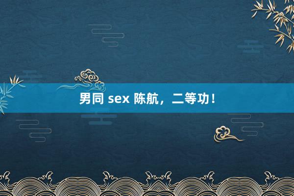 男同 sex 陈航，二等功！