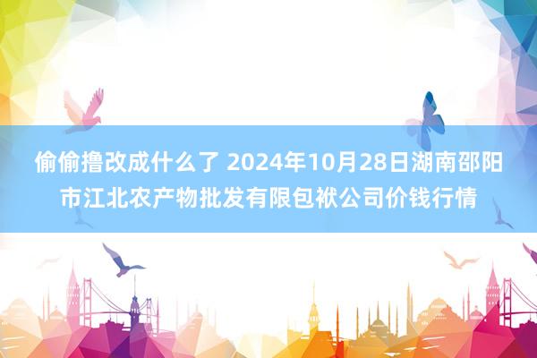 偷偷撸改成什么了 2024年10月28日湖南邵阳市江北农产物批发有限包袱公司价钱行情